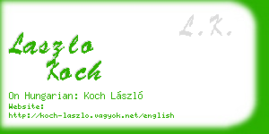laszlo koch business card
