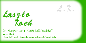 laszlo koch business card